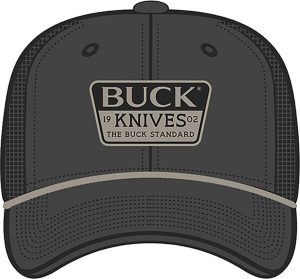 BU14249.jpg Buck Embroidered Patch Hat - Charcoal