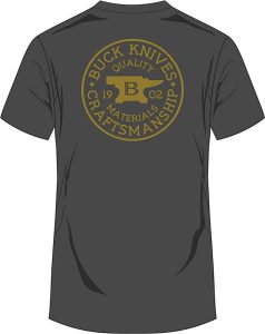 BU14278.jpg Buck Coin Badge T-Shirt Charcoal Large