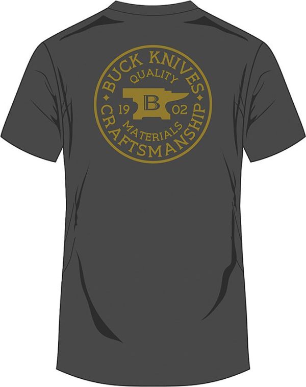 BU14280.jpg Buck Coin Badge T-Shirt Charcoal 2XL
