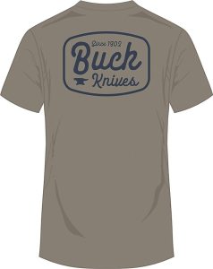 Buck Round Badge T-Shirt Gray X-Large