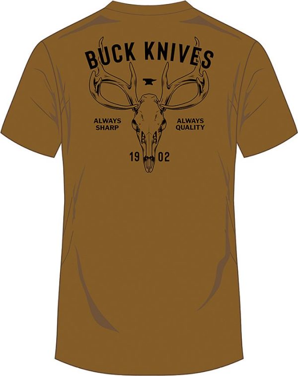 BU14299.jpg Buck Skull T-Shirt Coyote Brown Large