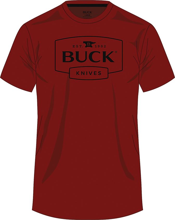Buck Classic Logo T-Shirt Red Large