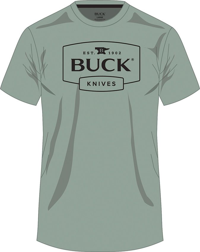 BU14321.jpg Buck Classic Logo T-Shirt Dusty Sage XL