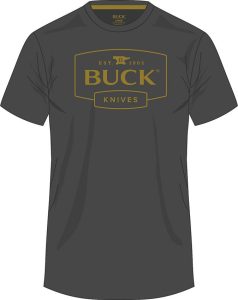 Buck Logo T-Shirt Charcoal Large