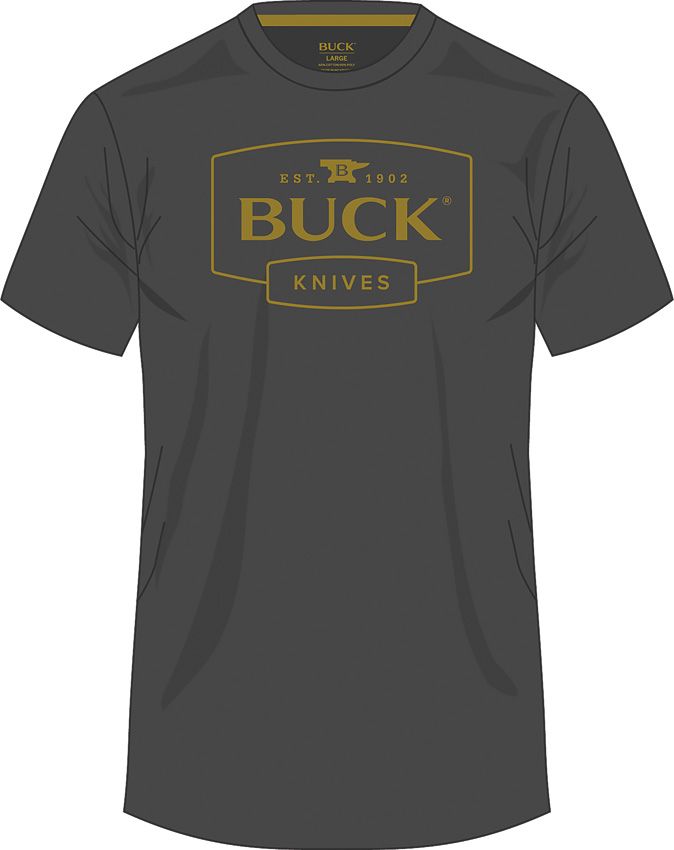Buck Classic Logo T-Shirt Charcoal X-Large