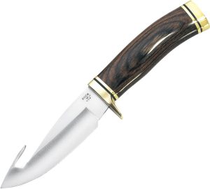 Buck Zipper Guthook Skinning Knife Walnut
