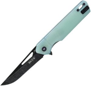 BU239GRS1.jpg Buck Infusion Linerlock Assisted Jade Modified Tanto