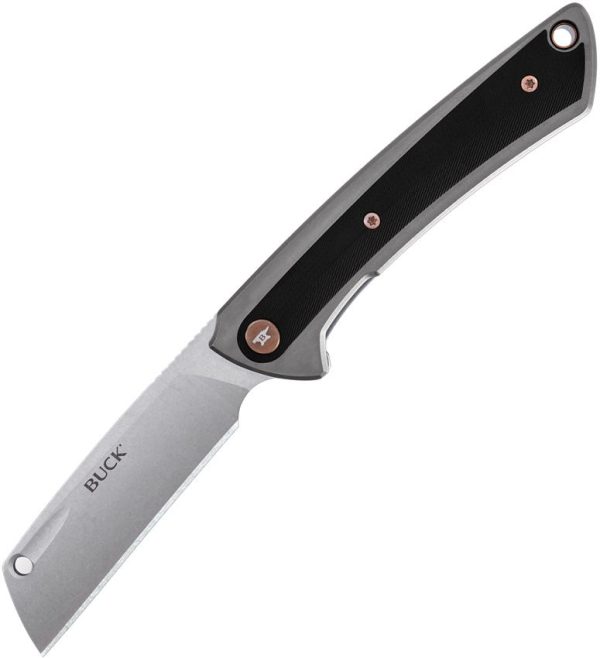 Buck Hiline Framelock Gray Cleaver D2 Steel