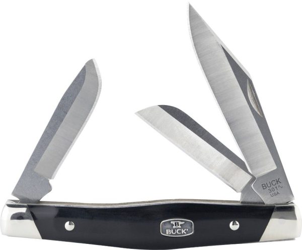 Buck Stockman Black Nickel Silver - Triple Blade
