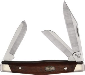 Buck Stockman Granadillo Wood Folding Knife