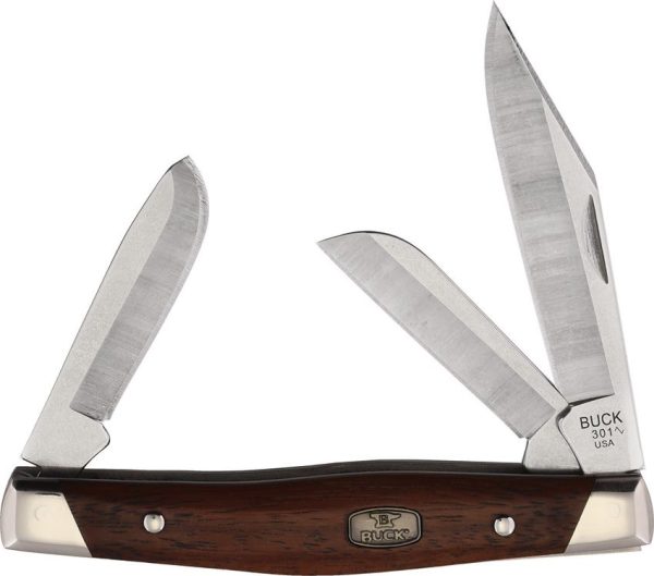 Buck Stockman Granadillo Wood Folding Knife