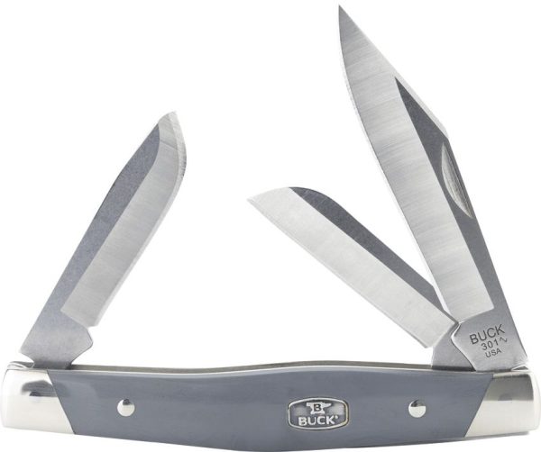 Buck Stockman Gray Valox Multi-Blade Knife