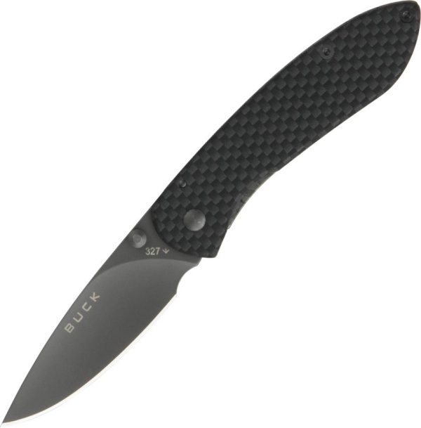 BU327CF.jpg Buck Nobleman Framelock Carbon Fiber - Black TiNi