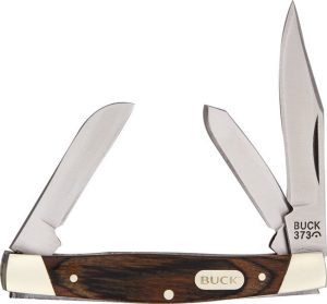 Buck Trio Three-Blade Knife - Wood