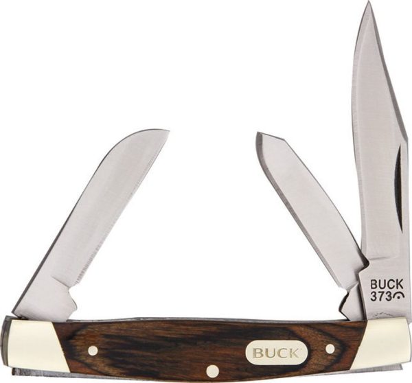 Buck Trio Three-Blade Knife - Wood