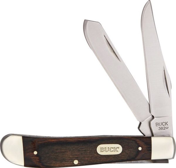 Buck Trapper Two-Blade Knife - Wood Grain