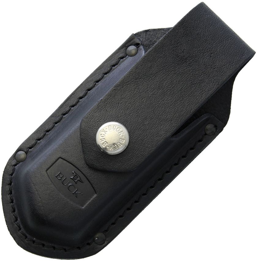 Buck Black Leather Folding Knife Sheath for 4.75" Blades