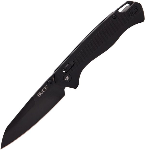 BU698BKS.jpg Buck Ferrox Crossbar Lock Black D2 Reverse Tanto