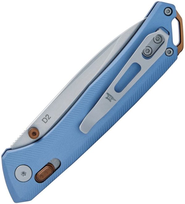 Buck Nomad Crossbar Lock Blue D2 Drop Point