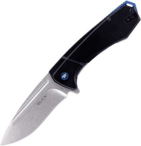 Buck Ruckus Framelock D2 Drop Point - Black/Blue