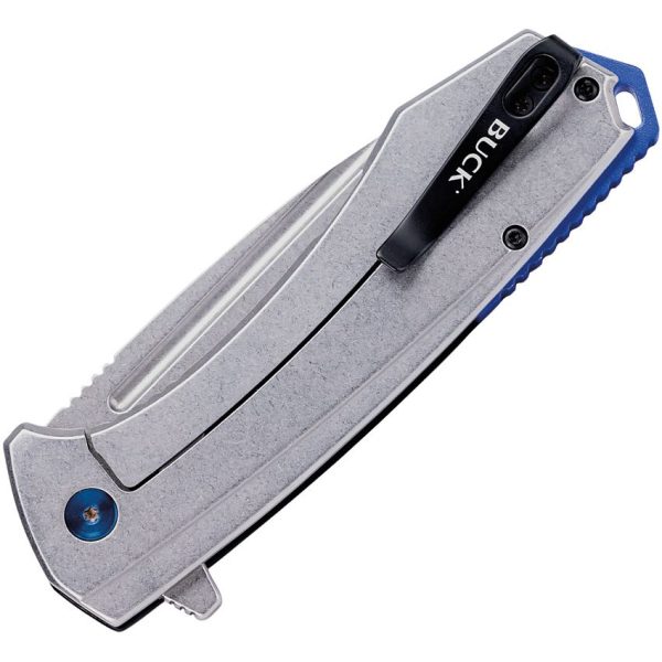 Buck Ruckus Framelock D2 Drop Point - Black/Blue