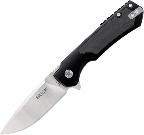 Buck Stinger Framelock D2 - Black/Carbon Fiber