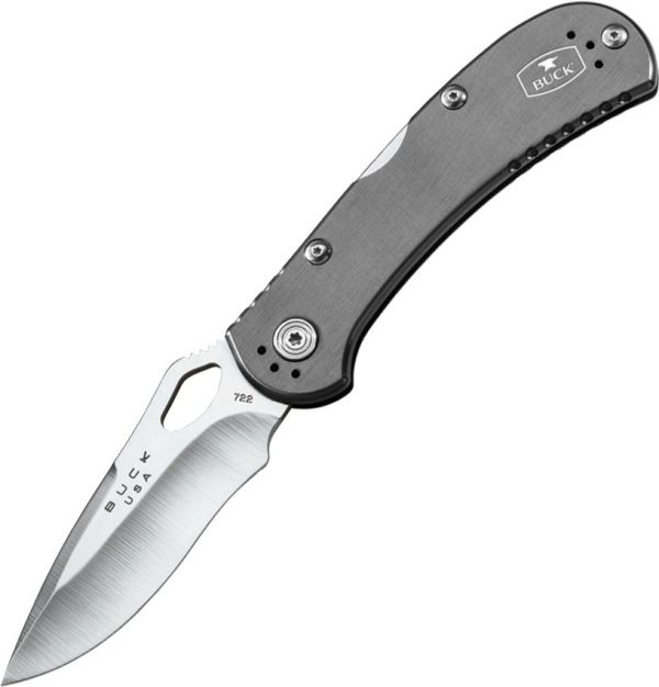 Buck SpitFire Lockback 420HC - Gray Aluminum