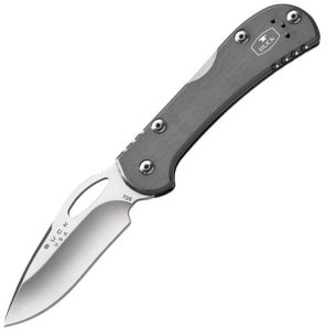 Buck Mini SpitFire Lockback Gray Aluminum EDC