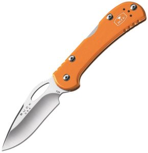 Buck Mini SpitFire Lockback Orange Aluminum