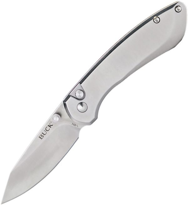 Buck Mini Sovereign Button Lock Stainless