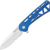 Buck Trace Linerlock Blue Partially Serrated