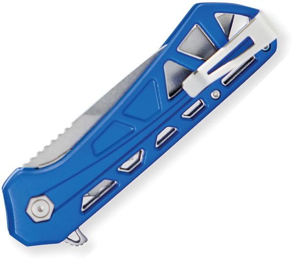 Buck Trace Linerlock Blue Partially Serrated