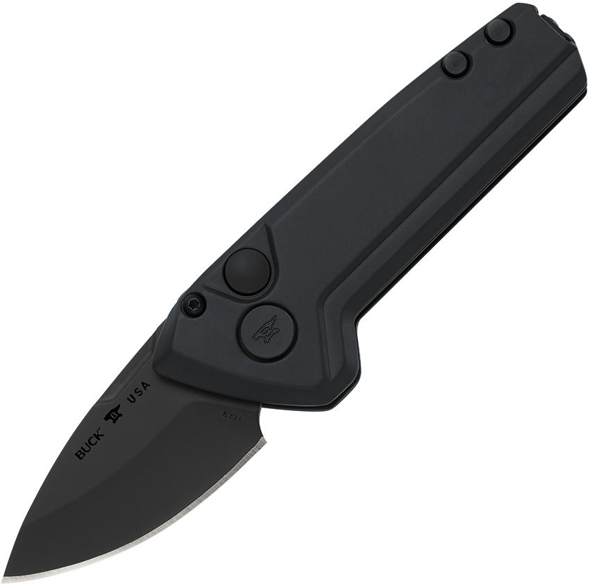 BU839BKS.jpg Buck Auto Mini Deploy Blackout 2" 154CM Button Lock Folding Knife