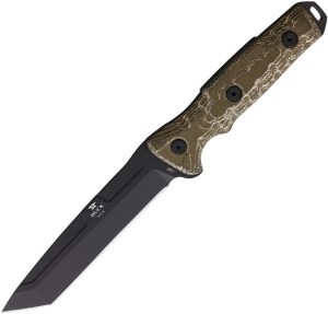 BU893BO.jpg Buck Ground Combat Tanto Fixed Blade - Green Micarta