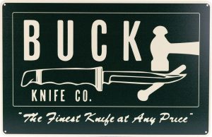 Finest Knives Tin Tacker Sign - Embossed Aluminum