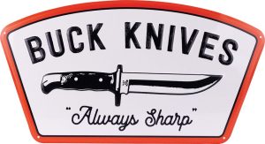 BU95307.jpg Always Sharp Tin Tacker Sign - Embossed Aluminum