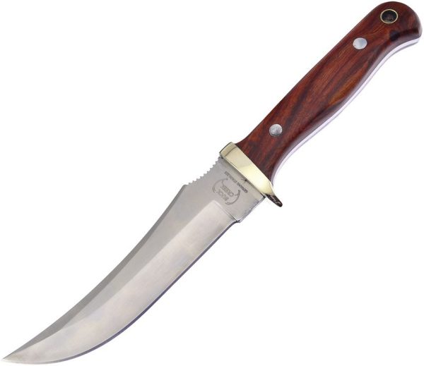 Buck Creek Fixed Blade Knife 5.5" Satin Stainless Rosewood