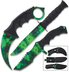 BV582.jpg United Cutlery Black Legion Poison Cloud Trip Karambit Fixed Blade