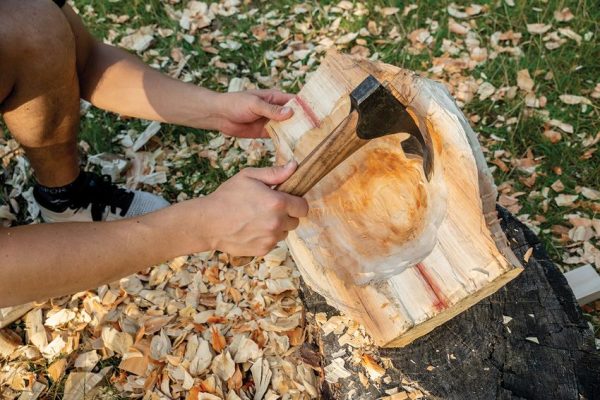 BEAVERCRAFT Bushcraft Carving Adze Forged Carbon Steel