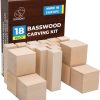 BeaverCraft Basswood Carving Block Set - 18 Pieces