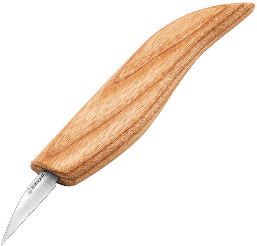 Beavercraft Detail Wood Carving Knife 1.38" Carbon Steel Blade