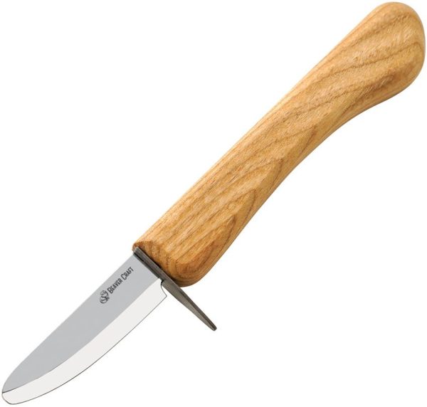 BVRC1KID.jpg BeaverCraft Beginner Whittling Knife - Round Tip Ash