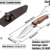 BeaverCraft Camp Fixed Blade - Walnut Saber Tanto