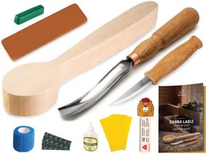 BeaverCraft Sauna Ladle Kit - Bent Gouge Tools