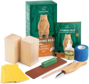 BVRDIY12.jpg BeaverCraft Standing Bear Kit - Oil Finish
