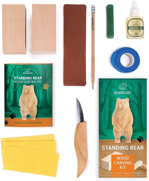 BeaverCraft Standing Bear Kit - Oil Finish