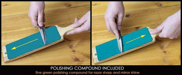 Beavercraft Leather Strop - Double Sided w/Compound