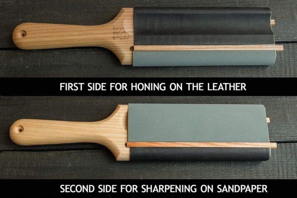 Beavercraft Hook Strop - Leather & Sandpaper