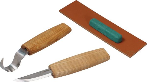 Beavercraft Spoon Carving Set 4-Piece with Strop