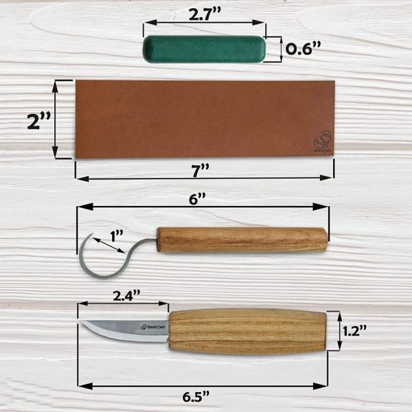 Beavercraft Spoon Carving Set 4-Piece with Strop